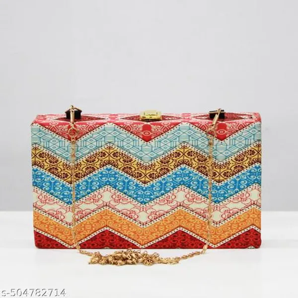 Multicolor_Polyurethane_Clutch_For_Women