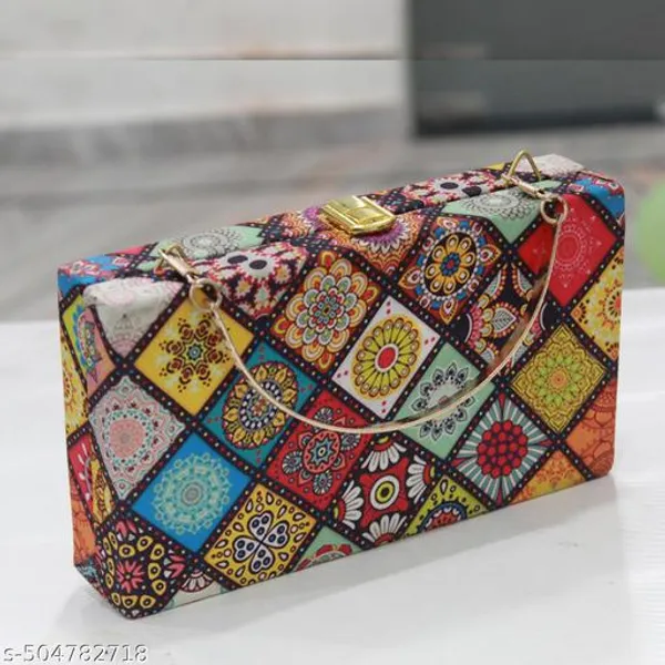 Multicolor_Polyurethane_Clutch_For_Women