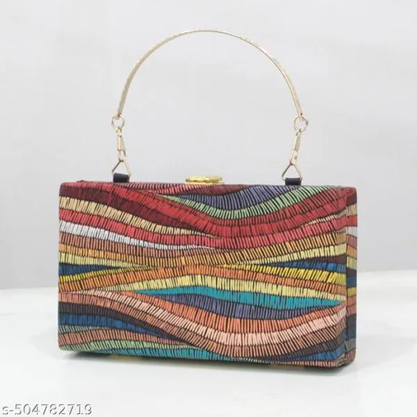 Multicolor_Polyurethane_Clutch_For_Women