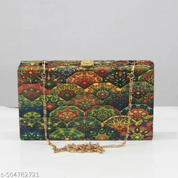 Multicolor_Polyurethane_Clutch_For_Women