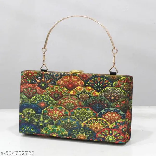 Multicolor_Polyurethane_Clutch_For_Women