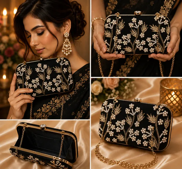 Black_Polyurethane_Clutch_For_Women