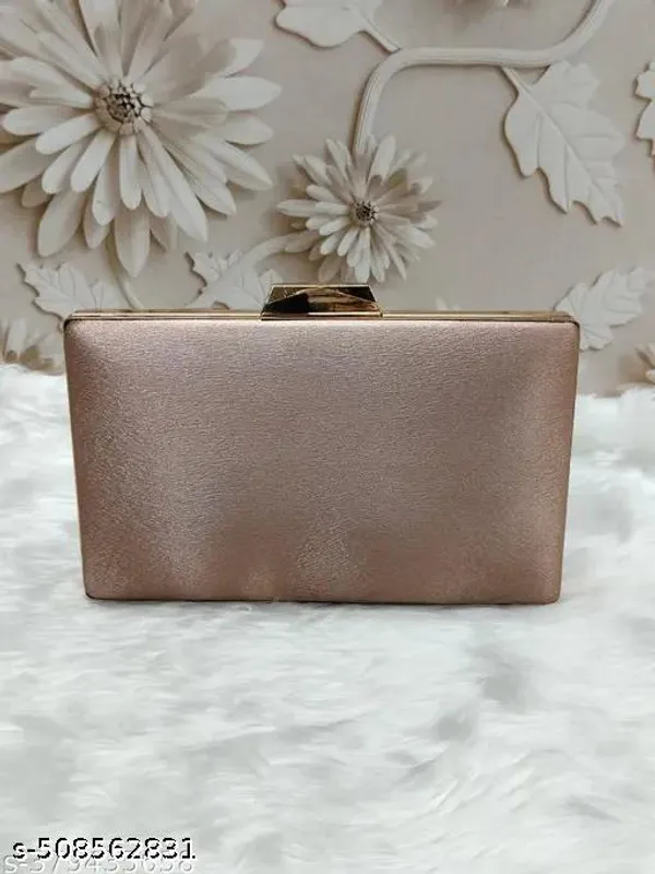 Brown_Polyurethane_Clutch_For_Women