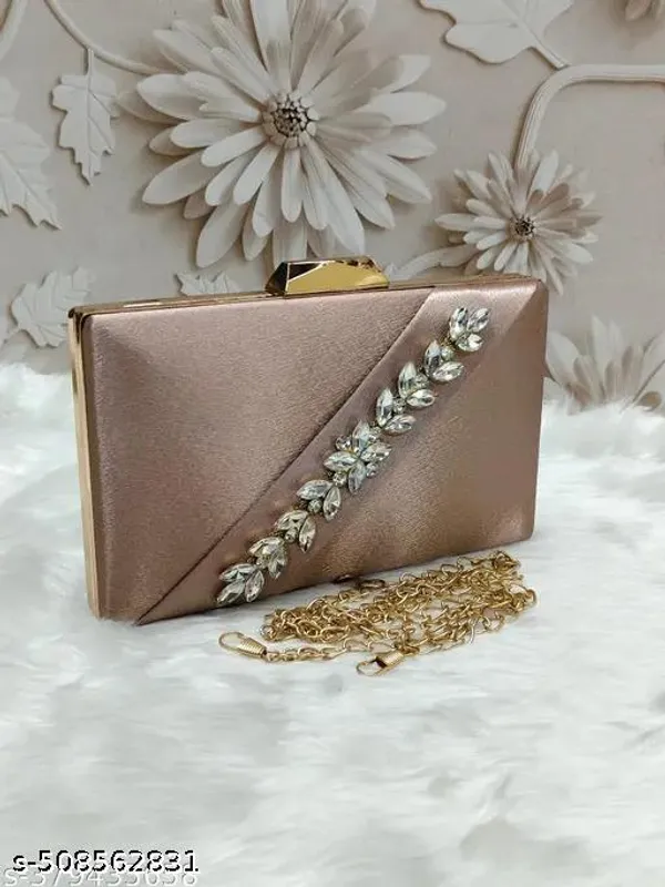 Brown_Polyurethane_Clutch_For_Women