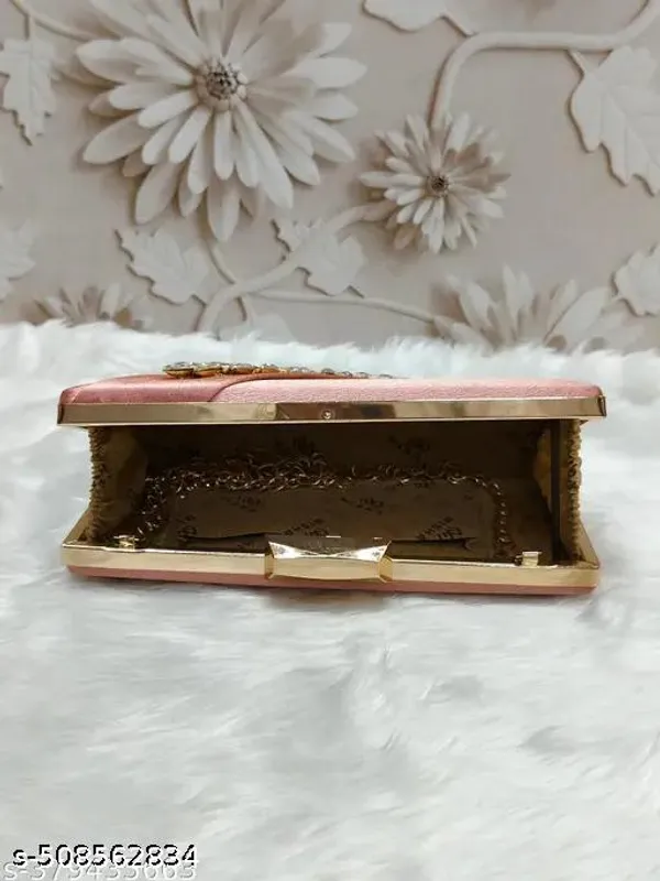 Pink_Polyurethane_Clutch_For_Women