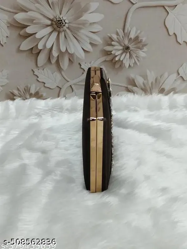 Brown_Polyurethane_Clutch_For_Women