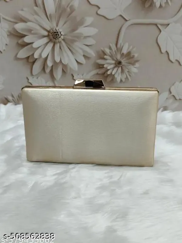 White_Polyurethane_Clutch_For_Women