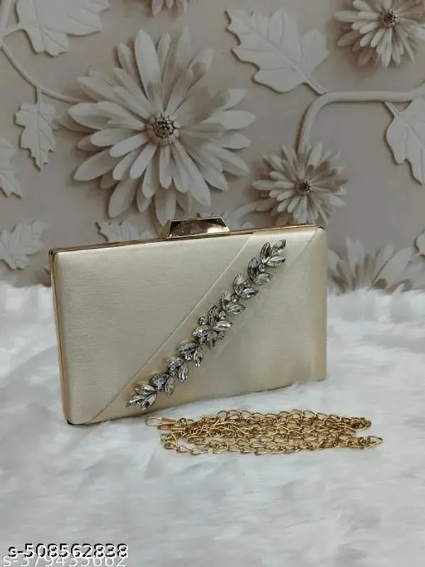 White_Polyurethane_Clutch_For_Women
