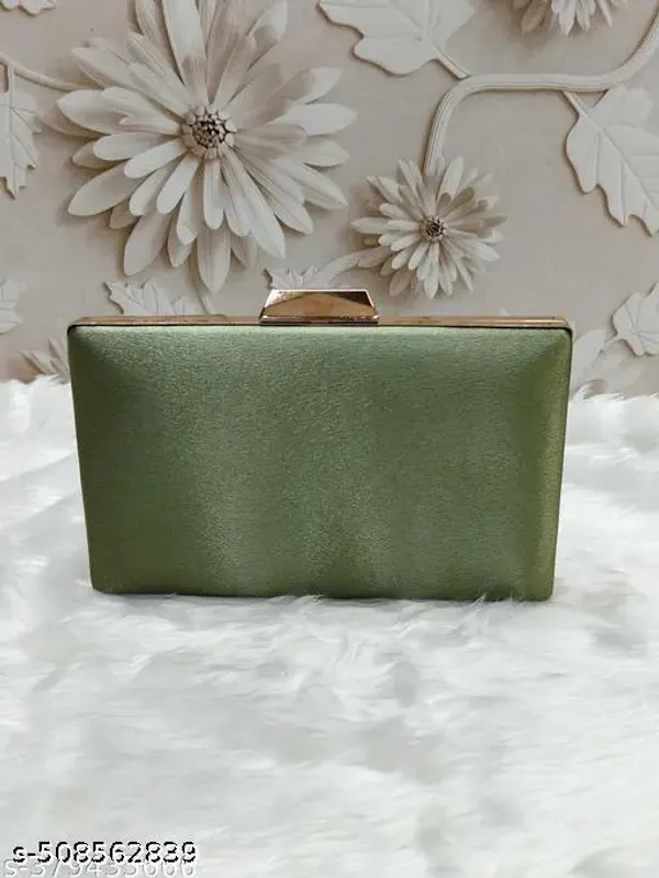 Green_Polyurethane_Clutch_For_Women