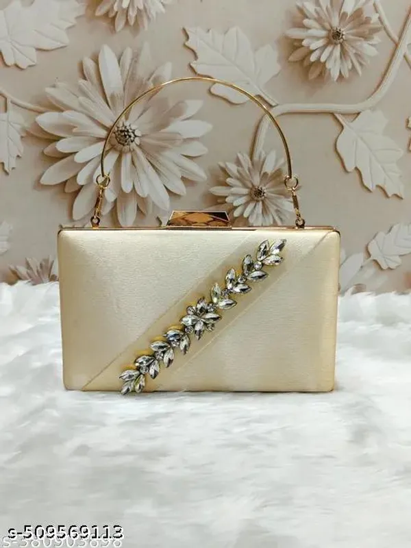 Cream_Polyurethane_Hand_Purse_For_Women