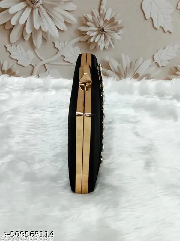 Black_Polyurethane_Clutch_For_Women