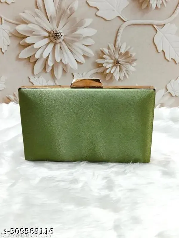 Green_Polyurethane_Clutch_For_Women