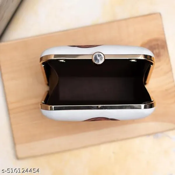 White_Polyurethane_Clutch_For_Women