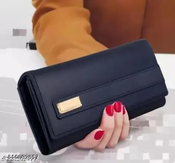 Navyblue_Polyurethane_Clutch_For_Women