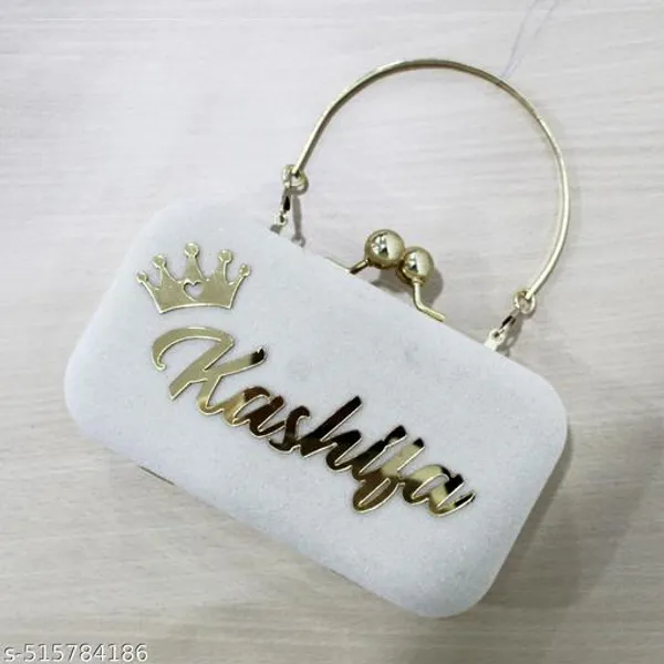 White_Synthetic_-Polyester_Clutch_For_Women