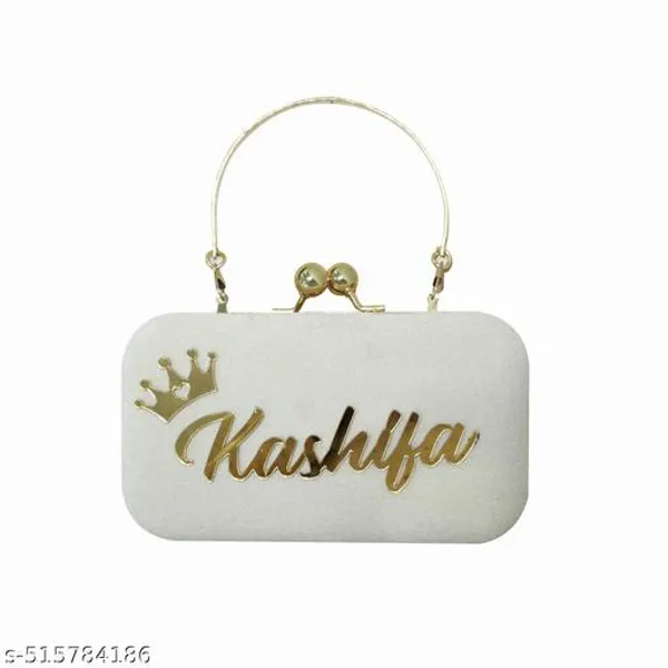 White_Synthetic_-Polyester_Clutch_For_Women