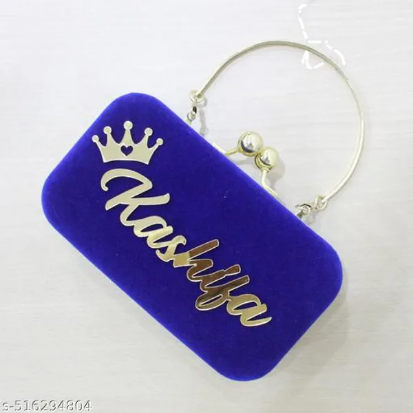 Navyblue_Velvet_Clutch_For_Women