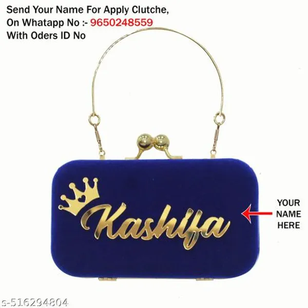Navyblue_Velvet_Clutch_For_Women
