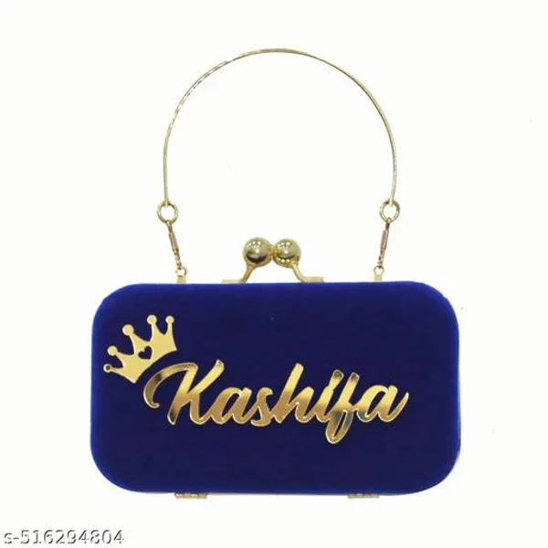 Navyblue_Velvet_Clutch_For_Women