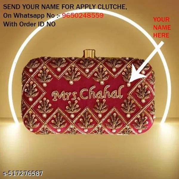 Red_Polyurethane_Clutch_For_Women