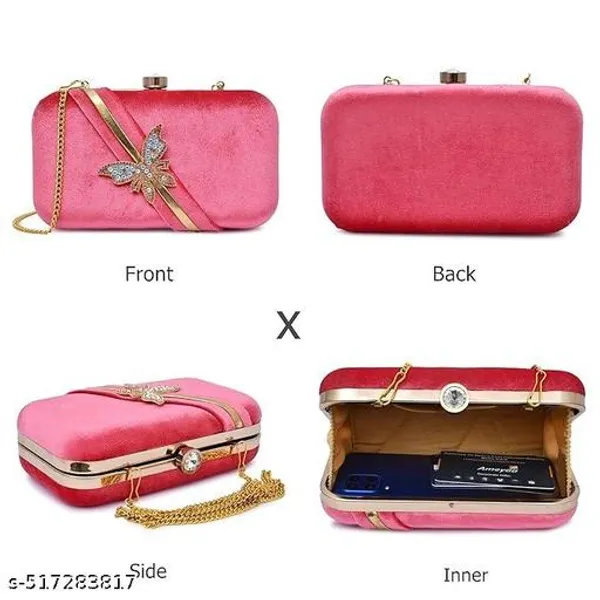 Pink_Polyurethane_Clutch_For_Women