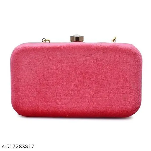 Pink_Polyurethane_Clutch_For_Women