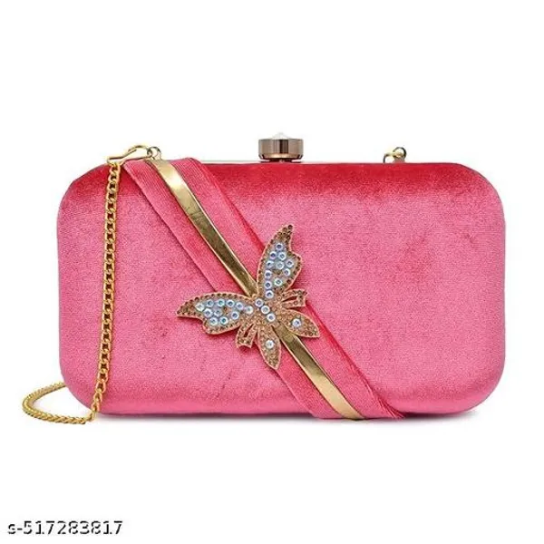 Pink_Polyurethane_Clutch_For_Women
