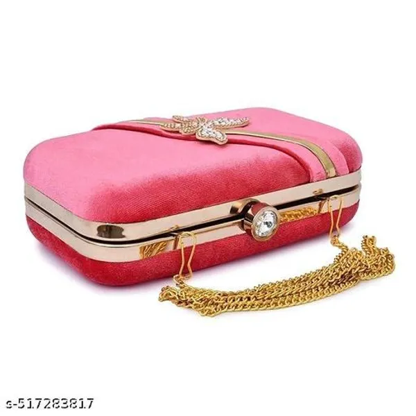 Pink_Polyurethane_Clutch_For_Women