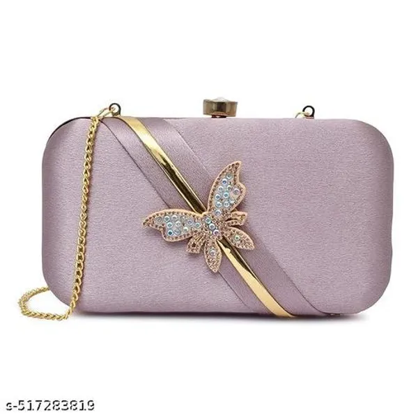 Lavendar_Polyurethane_Clutch_For_Women