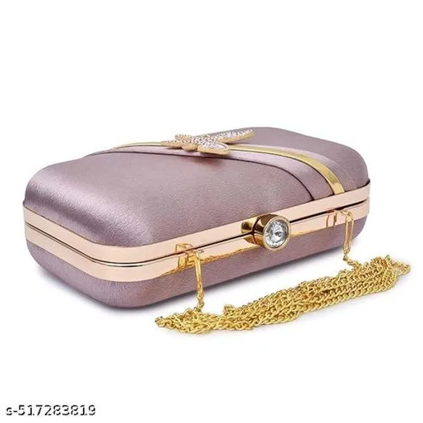 Lavendar_Polyurethane_Clutch_For_Women