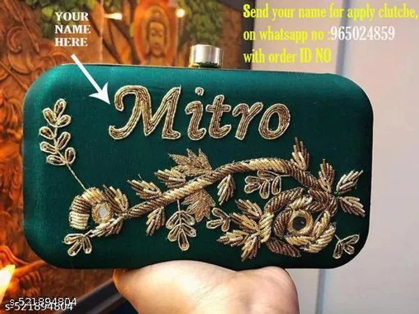 Green_Polyurethane_Clutch_For_Women