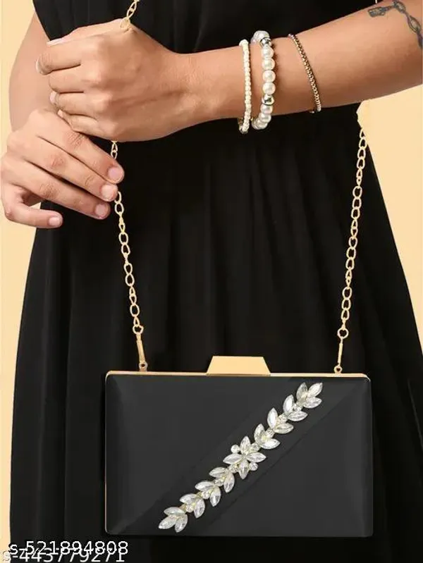 Black_Polyurethane_Clutch_For_Women