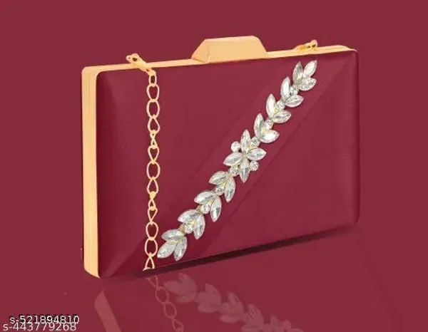 Maroon_Velvet_Clutch_For_Women