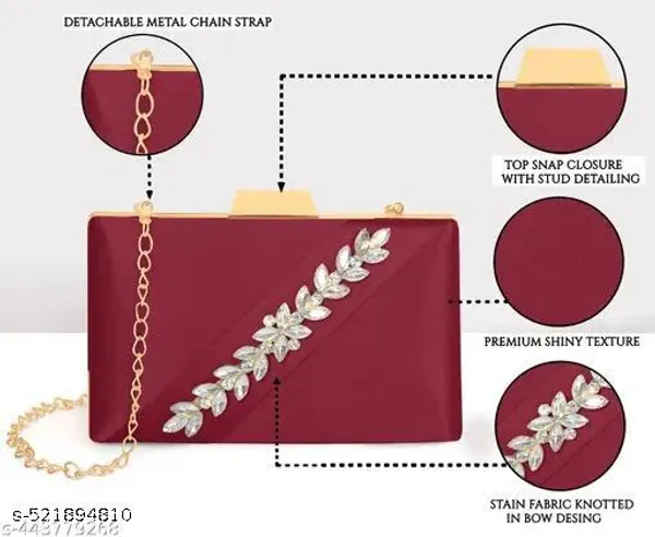 Maroon_Velvet_Clutch_For_Women