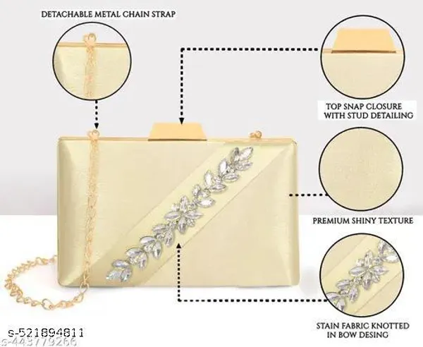 Gold_Polyurethane_Clutch_For_Women