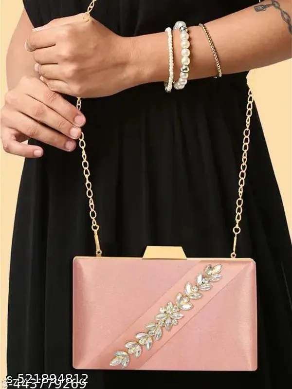 Pink_Polyurethane_Clutch_For_Women