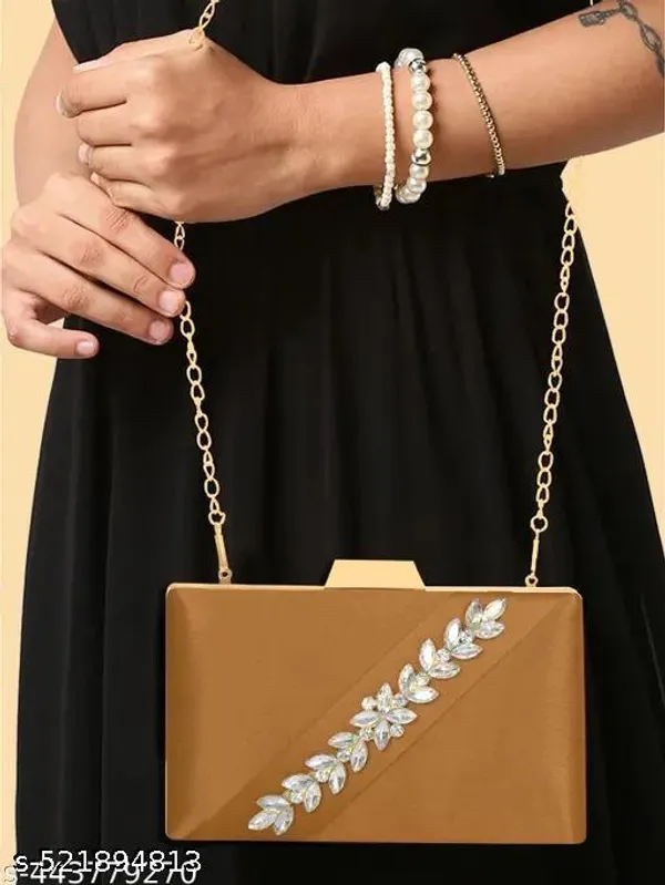 Brown_Polyurethane_Clutch_For_Women