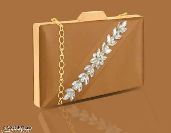 Brown_Polyurethane_Clutch_For_Women