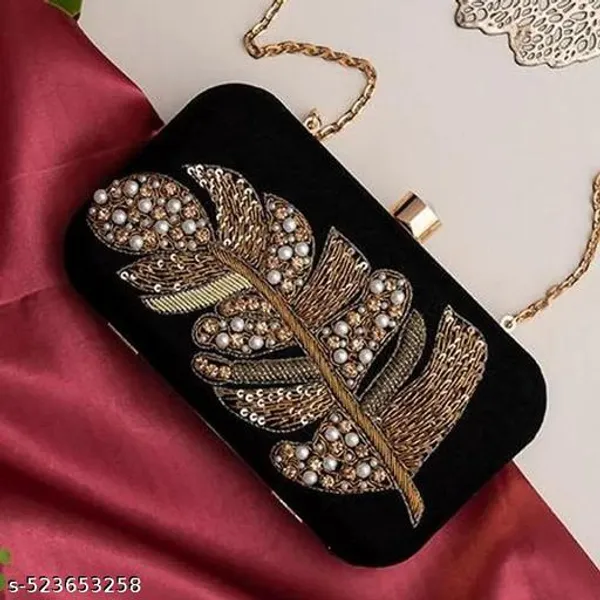 Black_Polyurethane_Clutch_For_Women