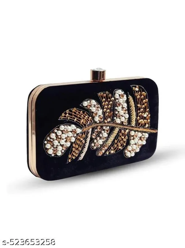 Black_Polyurethane_Clutch_For_Women