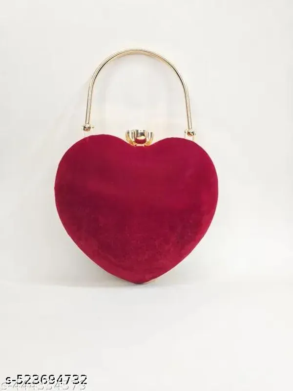 Maroon_Polyurethane_Clutch_For_Women