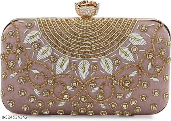 Pink_Polyurethane_Clutch_For_Women