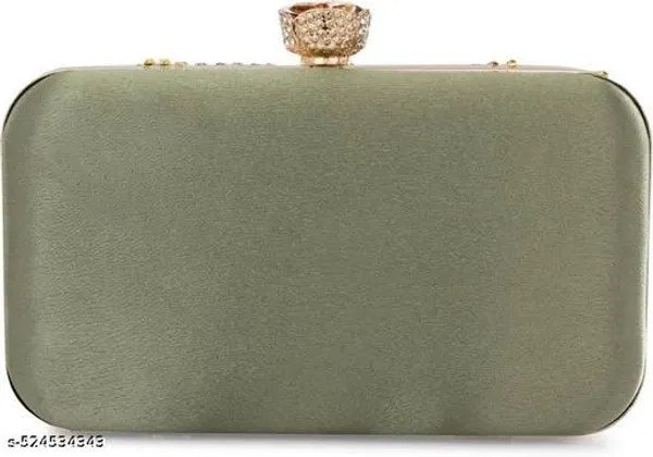 Green_Polyurethane_Clutch_For_Women