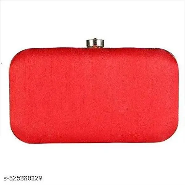 Red_Polyurethane_Clutch_For_Women