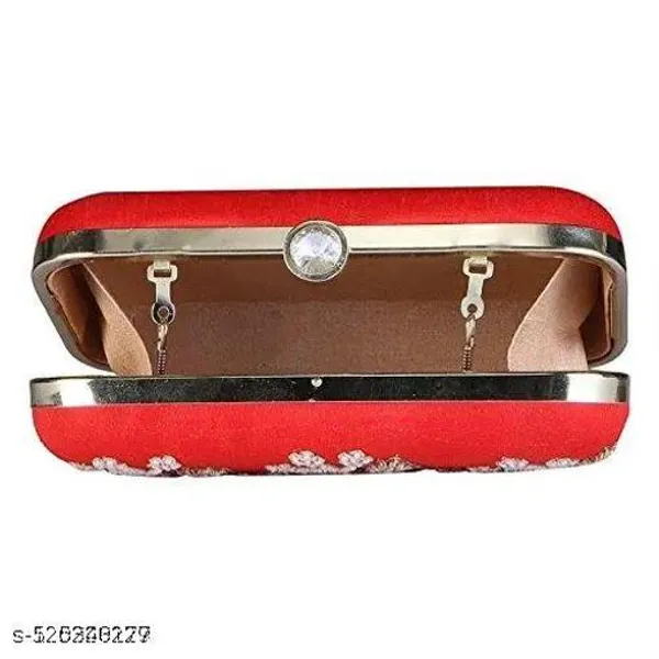 Red_Polyurethane_Clutch_For_Women