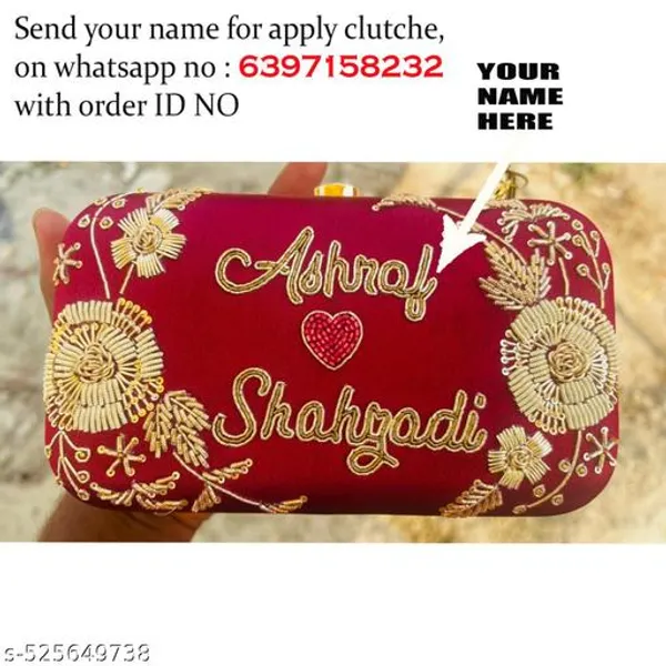 Maroon_Polyurethane_Clutch_For_Women