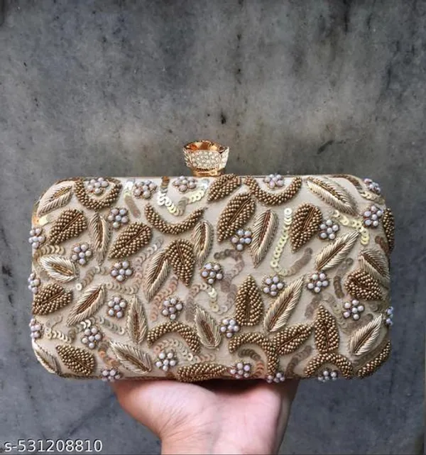 White_Velvet_Clutch_For_Women