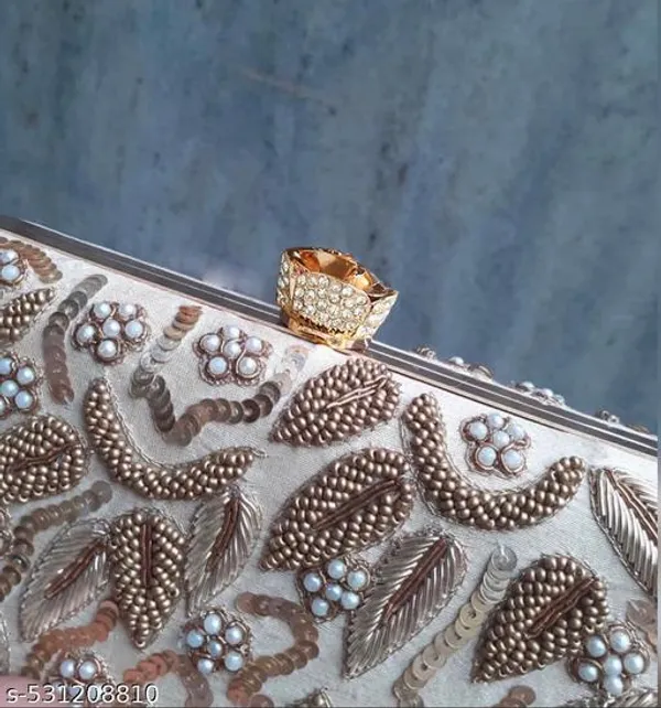 White_Velvet_Clutch_For_Women