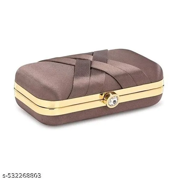 Brown_Polyurethane_Clutch_For_Women