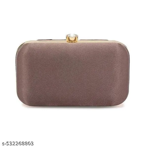 Brown_Polyurethane_Clutch_For_Women